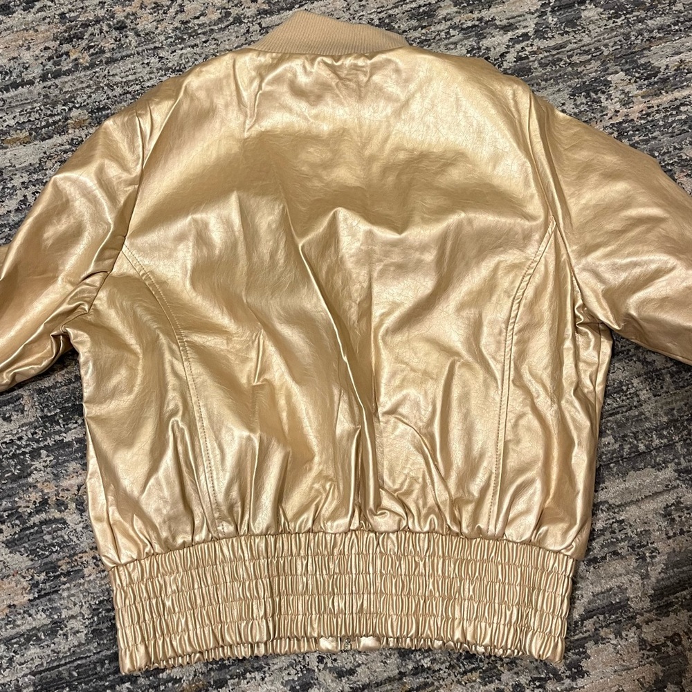 Rocawear Faux Leather Y2K Bomber Jacket x2 Sz Large - Picture 7 of 7